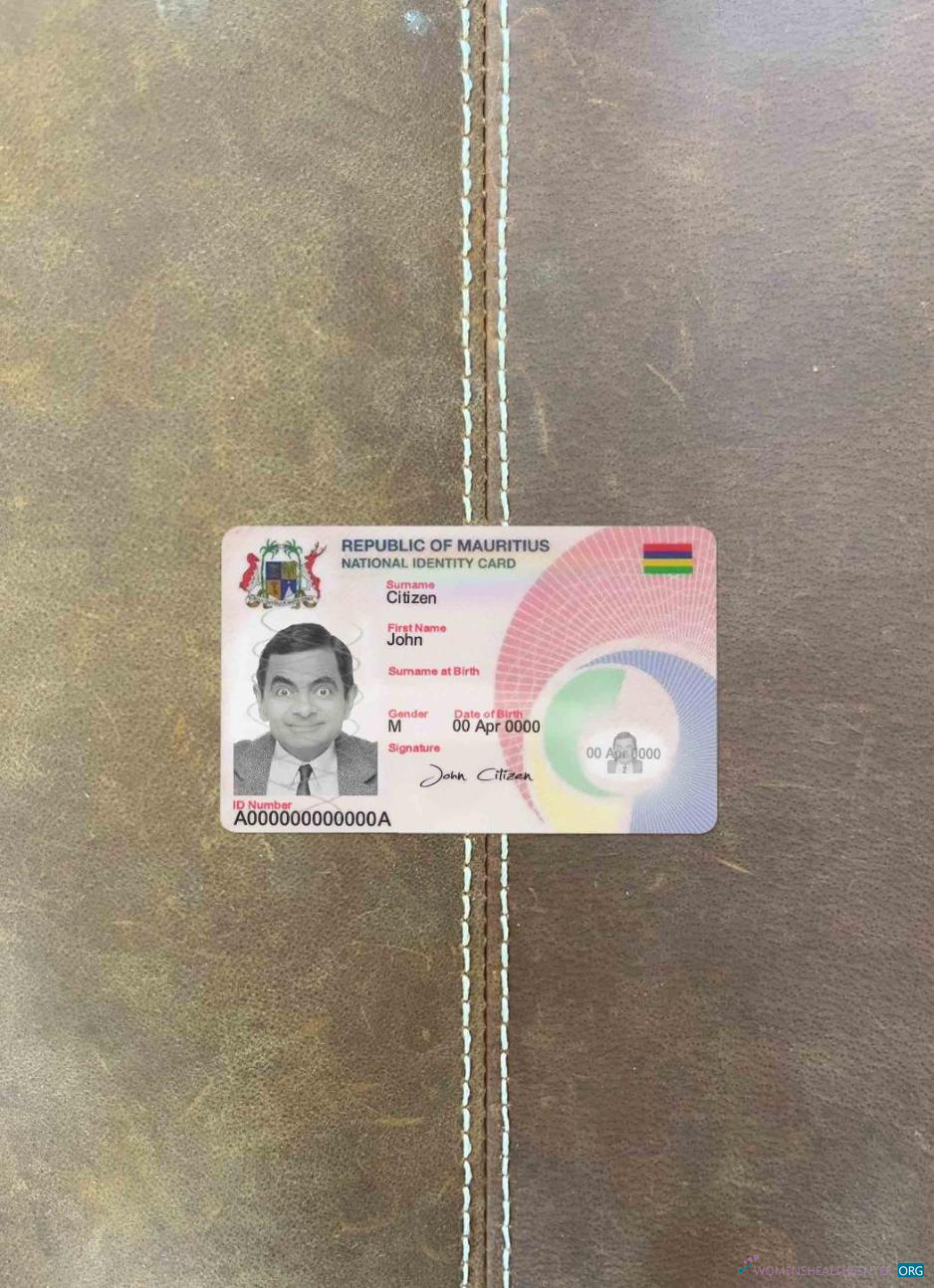 Download Mauritius ID photolook FRONT Photoshop template